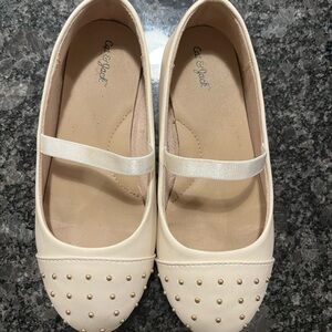 Cat & Jack Cream Studded Flats
